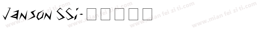 Janson SSi字体转换